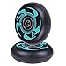 AOWISH 2-Pack Inline Skate Wheels [Available in Sizes 72mm 76mm 80mm] Rollerblade Replacement Wheel with Bearings ABEC-9 (Black & Green)