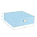NEX Jewelry Box Organizer, 2 Layers Lint Jewelry Display Storage Case with Lock for Girls and Women(Blue)