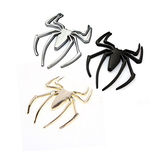 HaloVa Car Sticker, 3D Spider Metal Logo Emblems Badges Decal for Auto Vehicle Car Motorcycle Decor