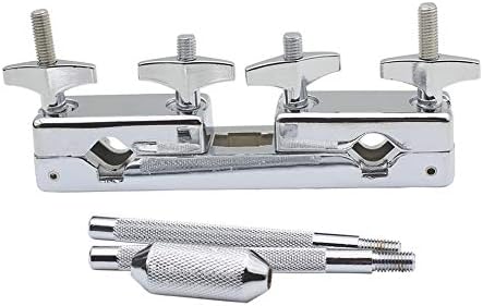 fengwen66 Silver Zinc Alloy Connecting Clamp Holder Bracket Rod Multi-function Clip(silver)