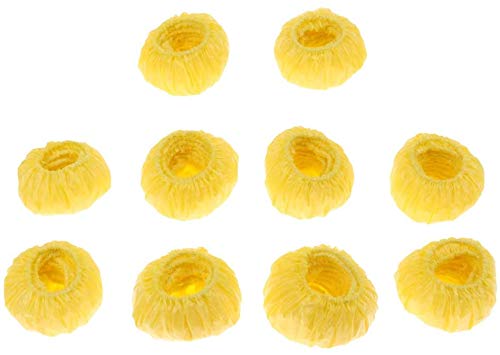 Photo 1 of 100pcs Disposable Ear Covers Kids Baby Boys Girls Disposable Bath Shower Ear Protectors Caps for Hair Dye, Shower, Bathing - Yellow