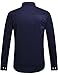 SSLR Men's Color Block Paisley Regular Fit Long Sleeve Casual Button Down Shirt (Medium, Navy)