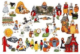 Mother Goose on the Loose-13 Nursery Rhymes- 50+ Felt Figures for Flannel Board Stories +Rhymes/coloring Pages- Mary Lamb Jack Jill Humty Dumpty Black Sheep+ More