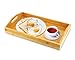 KOVOT Bamboo Serving Tray - Breakfast Butler Tray With Handles: 17