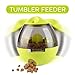 Wellood Dog Treat Dispenser Ball Toy, Interactive Treat-Dispensing Ball for Dogs & Cats: Increases IQ & Mental Stimulation, Tumbler Design Slow Feeder Easy to Clean Green