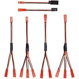 6PCS JST Plug Splitter JST Male Female Y Cable JST Y Parallel Adapter Harness JST to JR Adapter for Traxxas TRX-4 RC Car Crawler Truck Cooling Fan ESC Battery Motor