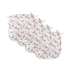 Ambesonne Flamingo Chair Seating Cushion Set of