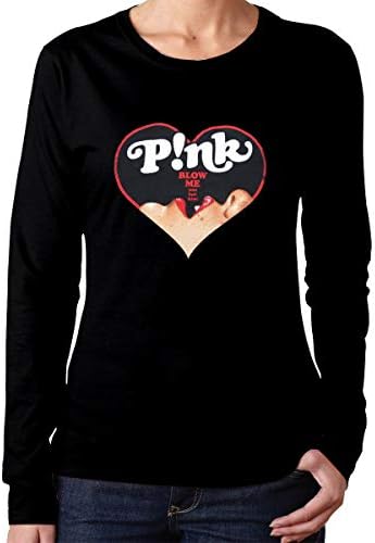 JossCat Women Long Sleeve Round Neck Alecia Beth Moore P!NK Blow Me T-Shirt