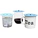 Top Quality Silicone Drink Covers by F.E.D. Best for Covering Wine Glasses & Cocktails, Steeping Tea, Keeping Coffee Warm. Airtight Eco Friendly Dish & Cup Cover Lids, Set of 4 (2 colours).