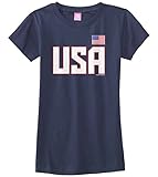 Threadrock Big Girls' USA National Team Fitted T-Shirt