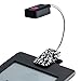 WITHit French Bull Clip On Book Light – Black/White – Square LED Reading Light for Books and eBooks, Reduced Glare, Portable and Lightweight, Cute Bookmark Light for Kids & Adults, Batteries Included