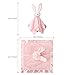 Zooawa Baby Soothing Toy, Soft Stuffed Toys Bandana Plush Animal Security Blanket, Suitable for 0 to 36 Months Baby & Toddler, Rabbit