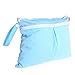 Damero 2Pack Waterproof Wet Bag, Reusable Wet Dry Bag Organizer for Travel, Beach, Diapers, Breast Pump Parts and Wet Swimsuits, Green+Blue