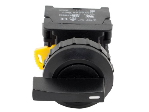 LSR-30 Black 30mm Momentary Spring Return Selector Switch 2 NO 3 Position