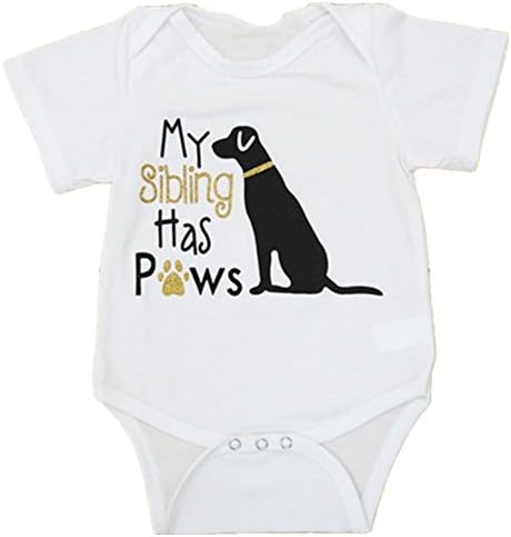 Favorite baby Baby Cute Puppy Printed Short-sleeved Summer Dress Crawling Toddler Infant Jumpsuit Rompres