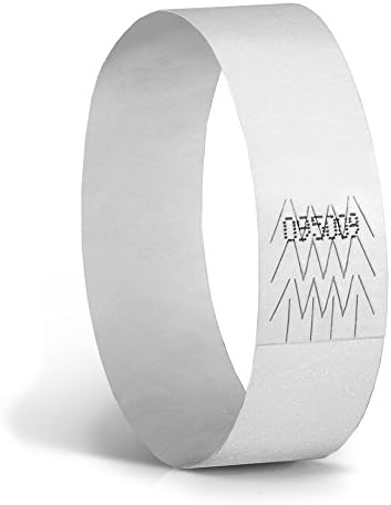Concept Wristbands: Tyvek Wristband, 3/4", White (Pack of 200)