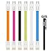 Wilist 6 Pack Short Micro USB Cable with Keychain Key Ring USB A to Micro B Cables Data Sync Charging Cord Support Quick Charge 3.0 and 2.0 Charger for Android Samsung Nokia LG and More ~ 8 Inch