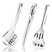 Joy Looker JT01 Premium 100% Stainless Steel Food Tongs Set of 3 Flatware Buffet Tongs 10 Inch Meat Tongs 9.5 Inch Salad Tongs 9.5 Inch Ice Tongs