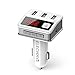 Bluetooth FM Transmitter - Elecwave EB02 Wireless Bluetooth in-Car FM Transmitter Radio Adapter Car Kit with 3 USB Port(Output 5.2A) & Optional EQ Modes and Power Off Memory, White