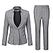 Women's Elegant Business Two Piece Office Lady Suit Set Work Blazer Pant (Suit Set-Light Grey, XL)