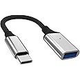 acoolstore Type-C to USB 3.0 OTG Adapter, USB Converter for Mobile Phone Tablet, high-Speed Data Transmission, Compatible with Android Devices, Durable Material. (Silvery)