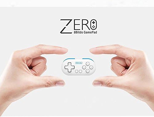 8bitdo Zero Portable Wireless Game Console, Bluetooth Game Controller with Camera Self Shutter function, Gamepad for Android IOS Windows Iphone Ipad etc. Blue