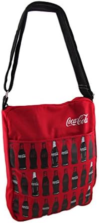 Red Canvas Printed Coca-Cola Bottles Cross Body Bag