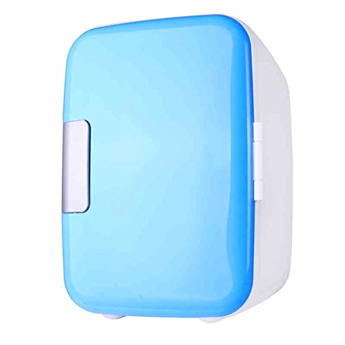 Click Here to See More Images Car Refrigerator Jadeking@ 4L Refrigeration, Cold And Warm Car Dual-use Carrying The Freezer Single Door Type 220V AC / 12V DC (Color : Blue)