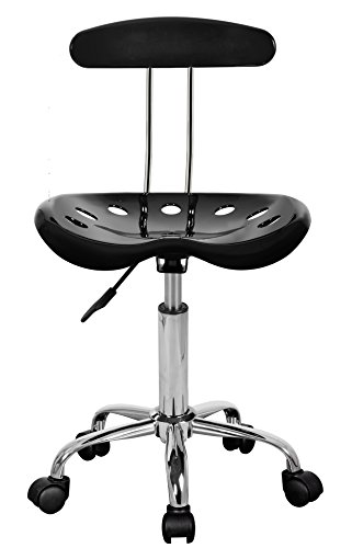 Duhome ABS Plastic Swivel Tractor Seat Home Office Task Chair (Black)