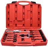 DakRide 16pcs Blind Hole Pilot Bearing Puller Internal & Extractor Remove & Slide Hammer Puller Set U-Shaped Wheel Bearing Puller Kit