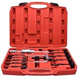 DakRide 16pcs Blind Hole Pilot Bearing Puller Internal & Extractor Remove & Slide Hammer Puller Set U-Shaped Wheel Bearing Puller Kit
