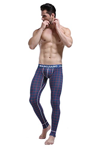 ARCITON Men's Low Rise Leggings Long Johns Thermal Pant Pack of 5 US L/with Tag XL(Waist: 35"- 37") 5 Colors/Pack