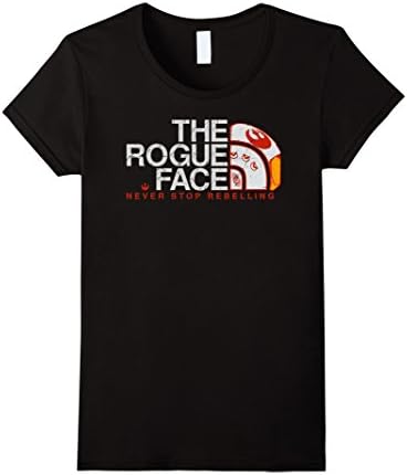 Women's Rogue Face Distressed - Keep cool in the rebel style T-Shirt Medium Black