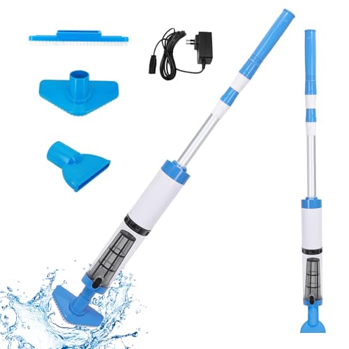 Wireless Pool Vacuum Cleaner, 3 in 1 Rechargeable Handheld Pool Vacuum Cleaner with Telescopic Handle, Electric Pool Cleaner for Pool, Spa, Jaccuzi