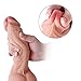 SINLOLI Double Layered Silicone Dildo with Suction Cup, 9 Inch, 16.75 Ounce