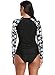 Taylover Womens Long Sleeve Rash Guard Swim Shirt UV Rash Guard Tops Swimwear