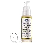 Lotus Moon Firm and Refine Night Gel - 1.2 oz - Natural and Organic Nighttime Firming Gel That Combine Active Ingredients Glycolic and Lactic Acids to Encourage the Emergence of New Cells