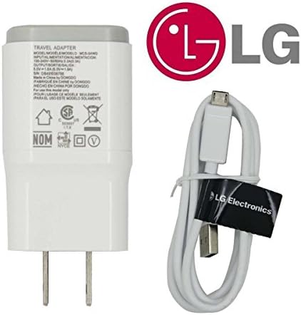 WHITE US PLUG Genuine LG Wall Charger Original 1.8A Travel Adapter + Cable For LG G3 2 G4 Nexus 5