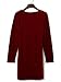 Clothink Women Velvet Plunge Front Lattice Detail Plain Bodycon Dress