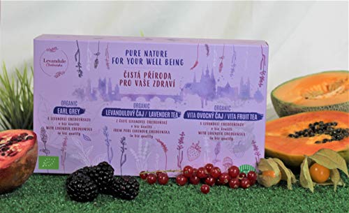 Levandule Chodounska Set mit 3 Tees EARL GREY TEE + VITAFRUIT TEE + GRÜNER TEE mit Lavendel, Packung BIO-TEES 3 x 30g – Bild 3
