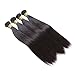 CCOLLEGE 8A Brazilian Virgin Human Hair 4 Bundles Straight Wave Weft 100% Real Human Hair Extensions Natural Color (12 14 16 18)