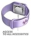 Clayco Apple Watch Band 38 mm, [Hera Series] Ultra Slim Protective Shock Resistant Bumper Case with Strap Bands Compatible with 38mm Apple Watch Series 3 2017/Series 2/Series 1 (Purple)