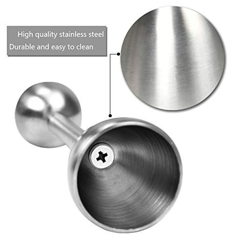 Egg Cups Cracker Topper, Soft Hard Boiled Eggs Separator Tool Stainless Steel set Include 2 Egg Cups, 2 Spoons, 1 Topper Cutter -Easily Crack and Score Raw and Cooked Egg Shells Perfect Mother's Gift - Thumbnail 2