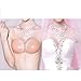 UZZO Women's Self Adhesive Nude Silicone Push up Bra with Adjustable & Removable invisible Straps,Silicone Bra Bikini Inserts Front Closure Bra,Wedding Dress Evening Dress Bikini Swimsuit Pads Bra Inserts (D cup)
