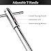 Yosoo Adjustable T-Handle Ratchet Tap Holder Wrench Household Alloy Steel Silver Adjustable T Type One-Hand Ratchet Wrench Adjustable Tap Wrench T-Handle Tap Wrenches (M5-12 Long)