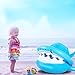 CHGeek Baby Pool Float, Shark-Shaped Infant Baby Pool Float with Canopy Inflatable Floatie Swim Ring for Kids Aged 9-36 Months (Shark Shape)