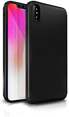 iPhone X Case,HTOCINQ 360 Degree Ultra Thin Hard Plastic Full Body Protection Anti-Scratch Resistant Case with Tempered Glass Screen Protector and waterproof case for iPhone X