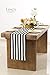 Ling's moment Classic Durable Black and White Table Runner Linen 12