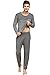 Suntasty Men's Sleepwear Striped Long Sleeve Pajama Pants and Knit Top Set