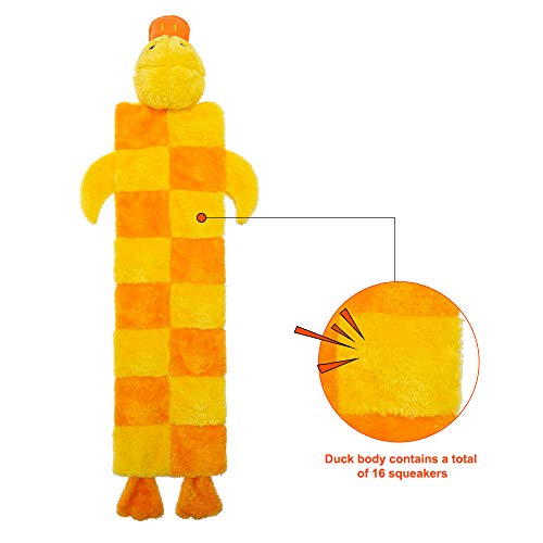 Mihachi 16 Squeakers Dog Squeaky Toys No Stuffing Plush Pet Chew Toys